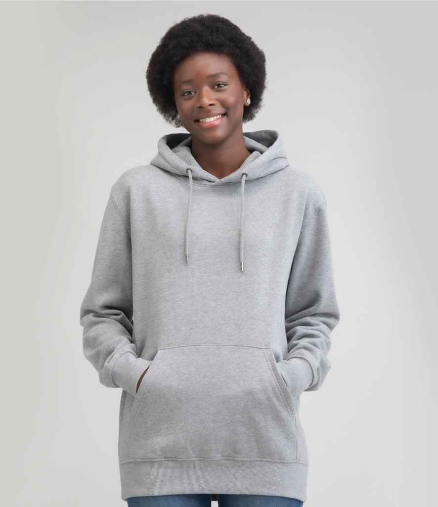 Mantis Unisex Essential Hoodie in Heather Marl by Mantis — Custom branded clothing by Print Press, featuring premium embroidery produced in our specialist print lab in the UK.