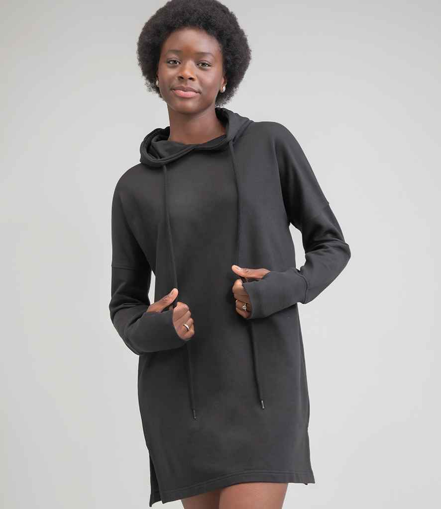 Mantis Ladies Hoodie Dress in Black by Mantis — Custom branded clothing by Print Press, featuring premium embroidery produced in our specialist print lab in the UK.