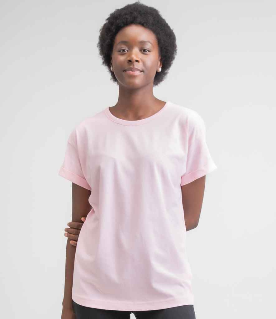 Mantis Ladies The Boyfriend T-Shirt in Soft Pink by Mantis — Custom branded clothing by Print Press, featuring premium embroidery produced in our specialist print lab in the UK.