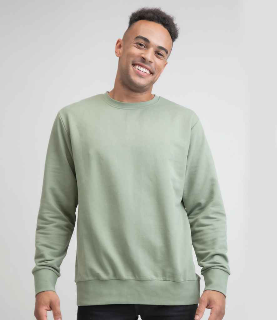 Mantis The Sweatshirt in Soft Olive by Mantis — Custom branded clothing by Print Press, featuring premium embroidery produced in our specialist print lab in the UK.