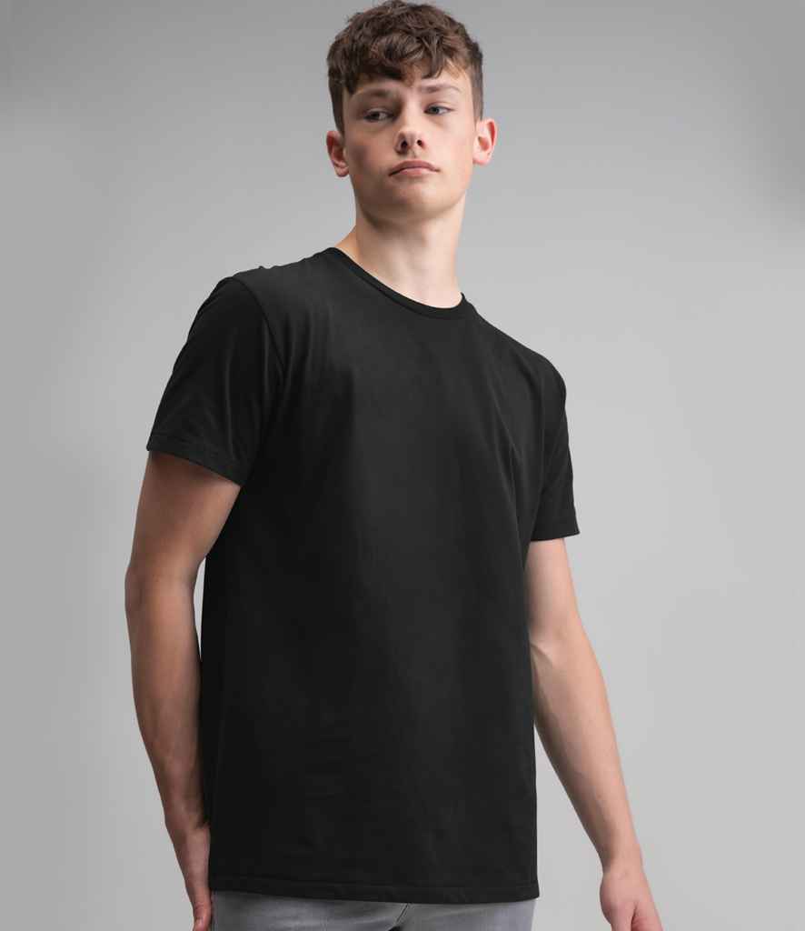 Superstar by Mantis Crew Neck T-Shirt in Black by Superstar by Mantis — Custom branded clothing by Print Press, featuring premium embroidery produced in our specialist print lab in the UK.