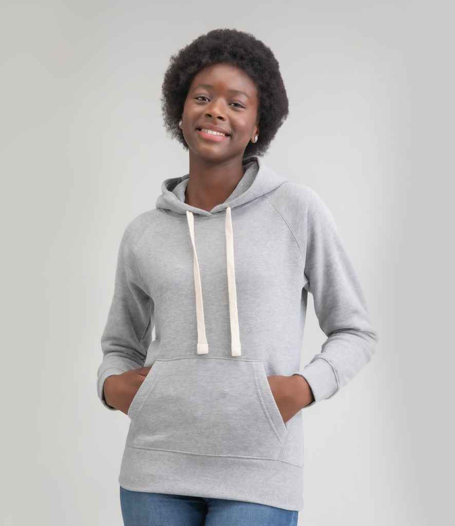 Superstar by Mantis Ladies Hoodie in Heather Grey by Superstar by Mantis — Custom branded clothing by Print Press, featuring premium embroidery produced in our specialist print lab in the UK.