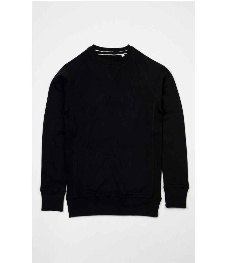 Superstar by Mantis Raglan Sweatshirt in Black by Superstar by Mantis — Custom branded clothing by Print Press, featuring premium embroidery produced in our specialist print lab in the UK.