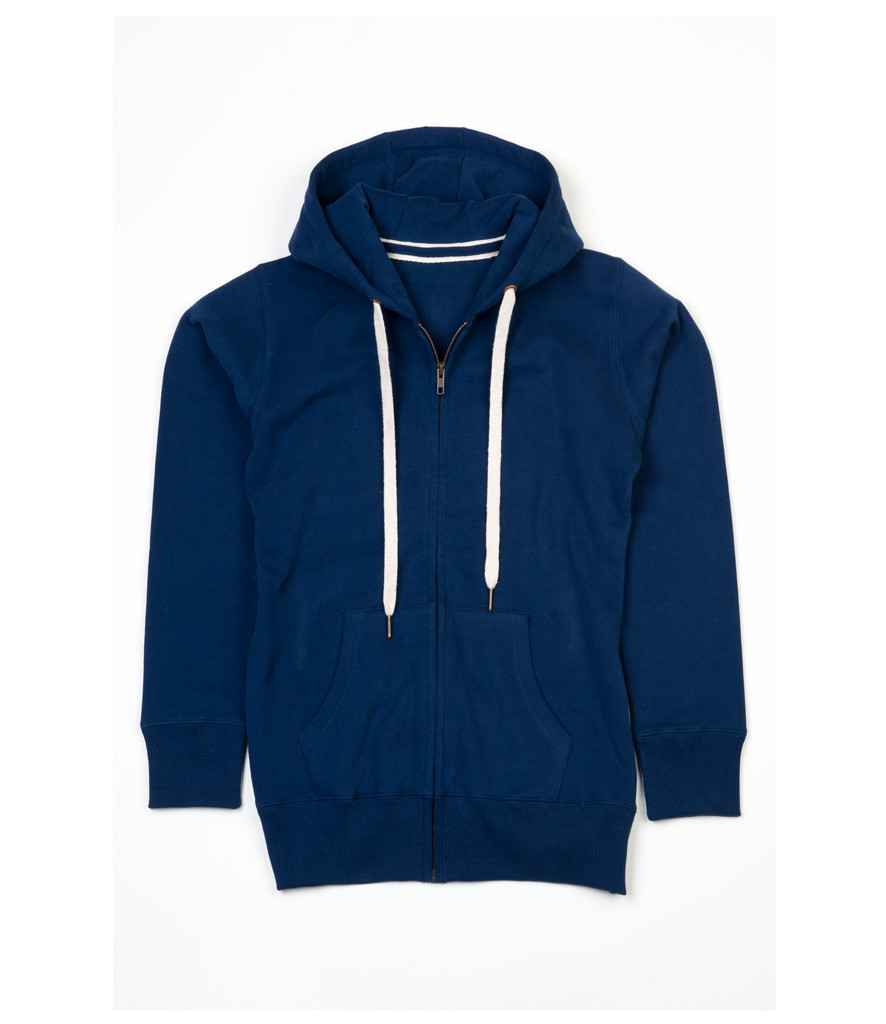 Superstar by Mantis Full Zip Hoodie in Swiss Navy by Superstar by Mantis — Custom branded clothing by Print Press, featuring premium embroidery produced in our specialist print lab in the UK.
