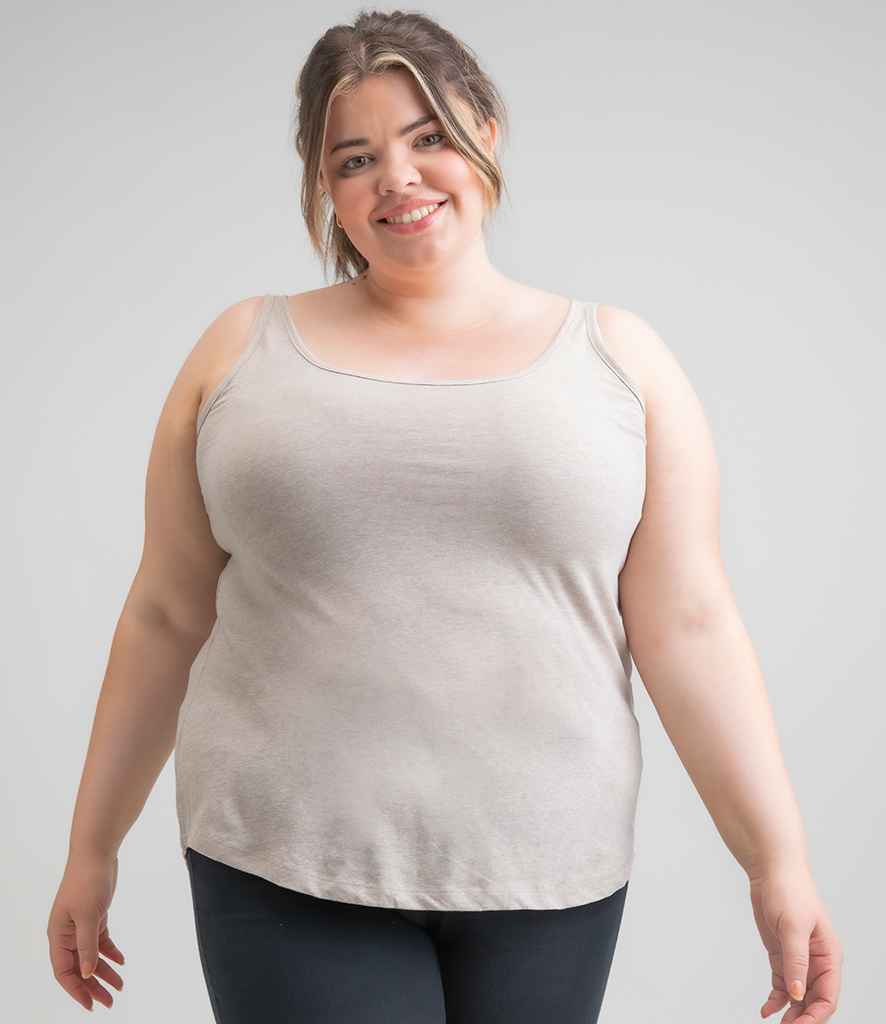 Mantis Ladies Loose Fit Vest in Natural Marl by Mantis — Custom branded clothing by Print Press, featuring premium embroidery produced in our specialist print lab in the UK.