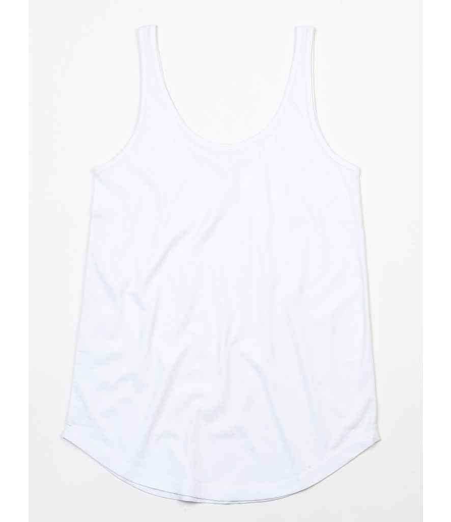 Mantis Ladies Loose Fit Vest in White by Mantis — Custom branded clothing by Print Press, featuring premium embroidery produced in our specialist print lab in the UK.