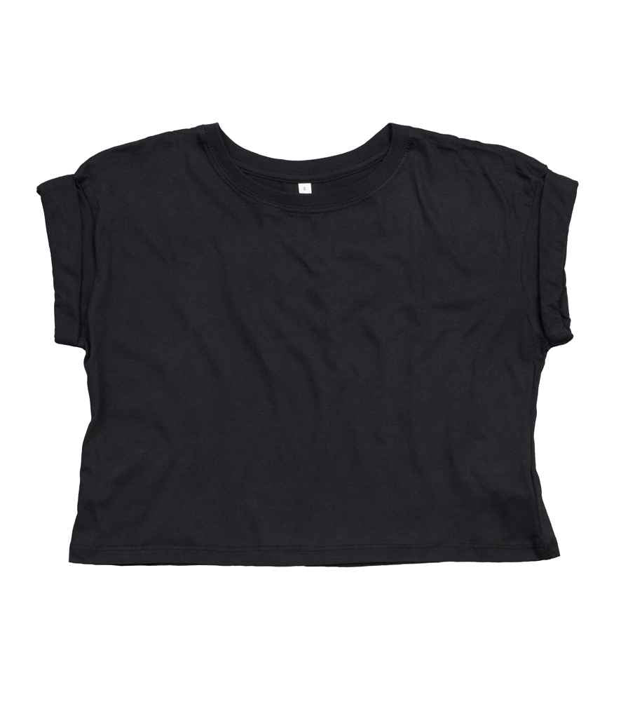 Mantis Ladies Organic Cropped T-Shirt in Black by Mantis — Custom branded clothing by Print Press, featuring premium embroidery produced in our specialist print lab in the UK.