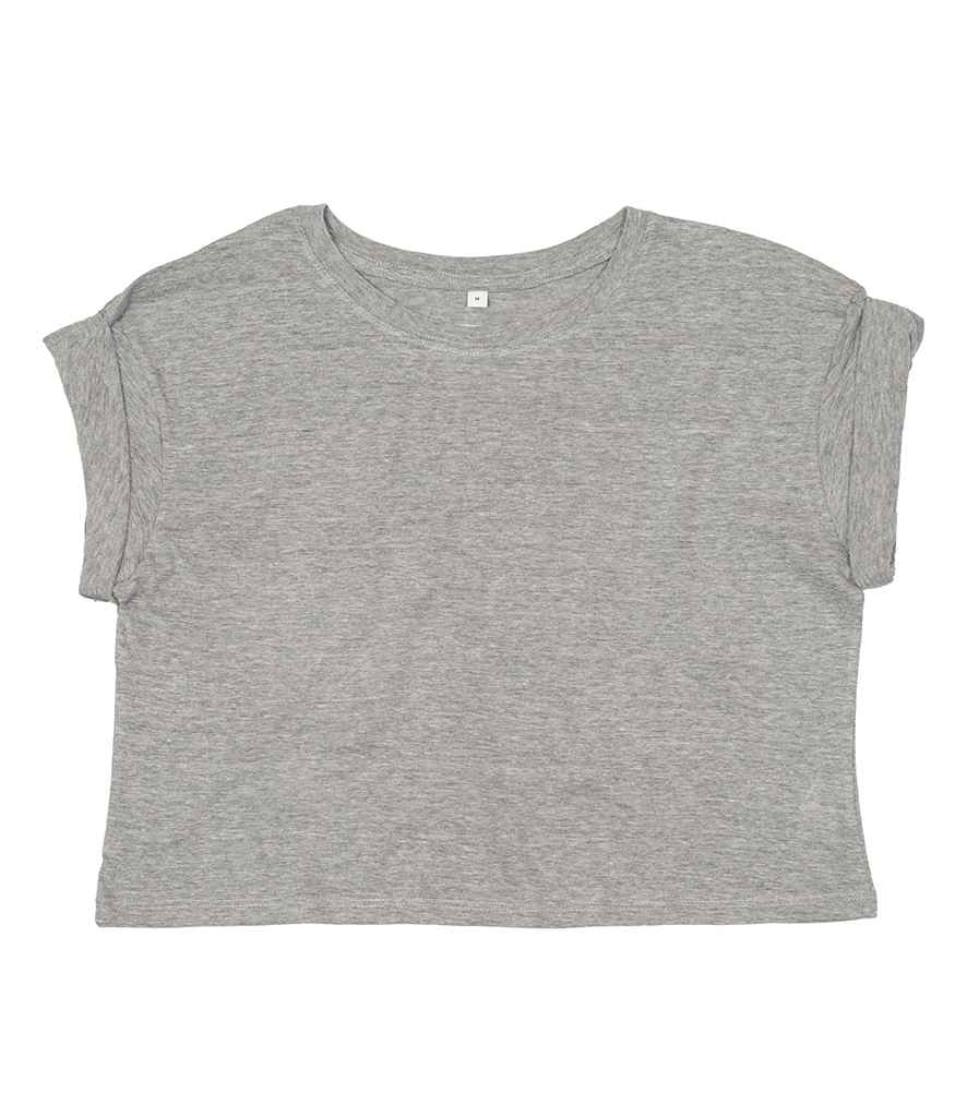 Mantis Ladies Organic Cropped T-Shirt in Heather Marl by Mantis — Custom branded clothing by Print Press, featuring premium embroidery produced in our specialist print lab in the UK.