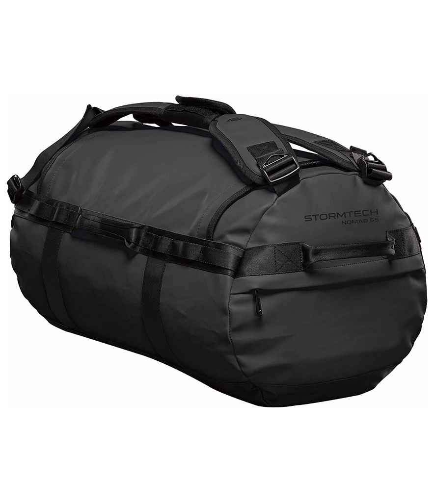 Stormtech Nomad Duffle Holdall in ONE Black Black by Stormtech — Custom branded clothing by Print Press, featuring premium embroidery produced in our specialist print lab in the UK.