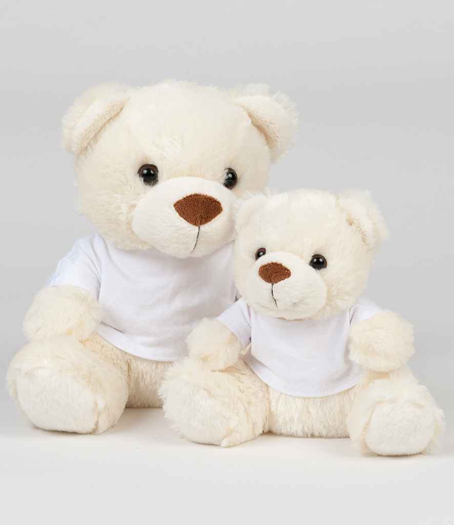Mumbles Bear in a T-Shirt in Cream by Mumbles — Custom branded clothing by Print Press, featuring premium embroidery produced in our specialist print lab in the UK.