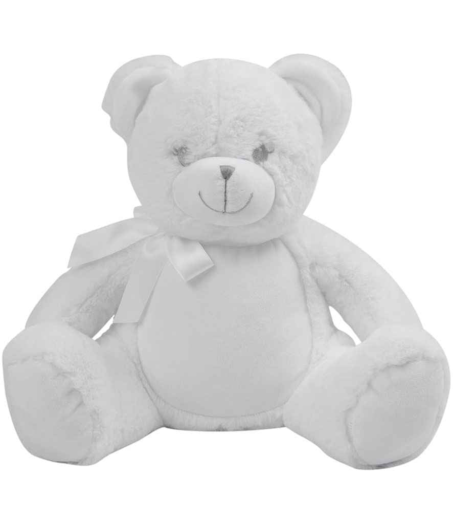 Mumbles Zippie New Baby Bear in ONE White by Mumbles — Custom branded clothing by Print Press, featuring premium embroidery produced in our specialist print lab in the UK.
