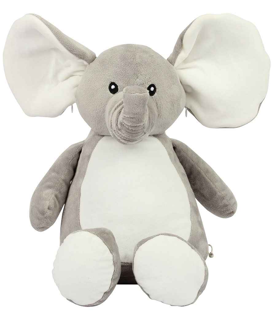 Mumbles Zippie Elephant in ONE Grey by Mumbles — Custom branded clothing by Print Press, featuring premium embroidery produced in our specialist print lab in the UK.