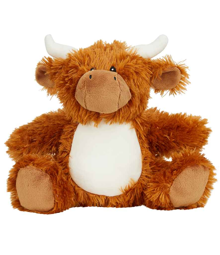 Mumbles Zippie Highland Cow in L Brown by Mumbles — Custom branded clothing by Print Press, featuring premium embroidery produced in our specialist print lab in the UK.