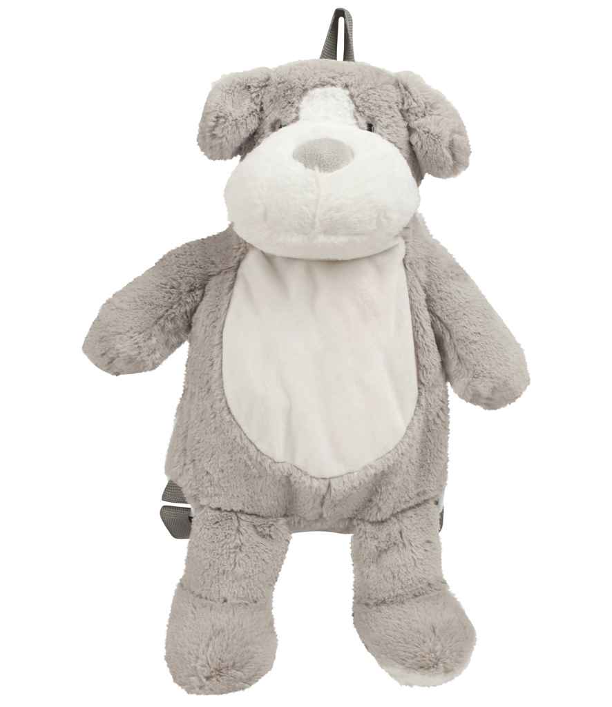Mumbles Zippie Dog Backpack in ONE Light Grey by Mumbles — Custom branded clothing by Print Press, featuring premium embroidery produced in our specialist print lab in the UK.