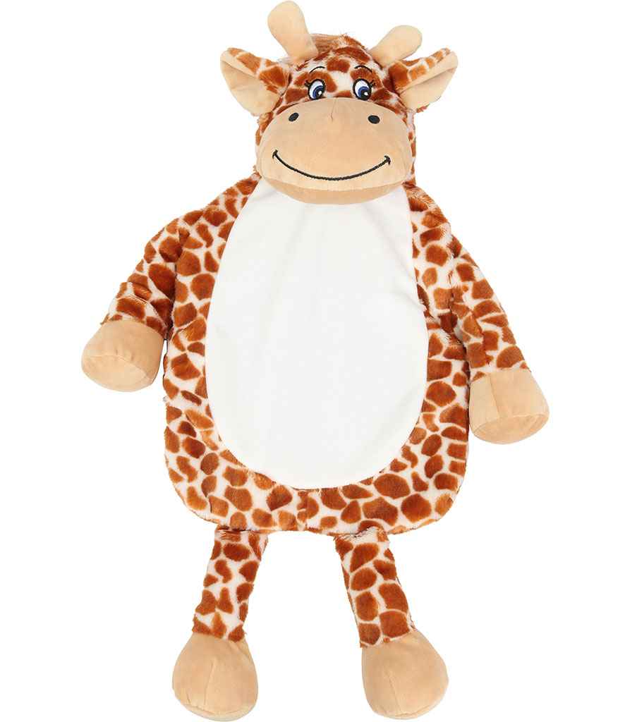 Mumbles Giraffe Hot Water Bottle Cover in ONE Brown by Mumbles — Custom branded clothing by Print Press, featuring premium embroidery produced in our specialist print lab in the UK.
