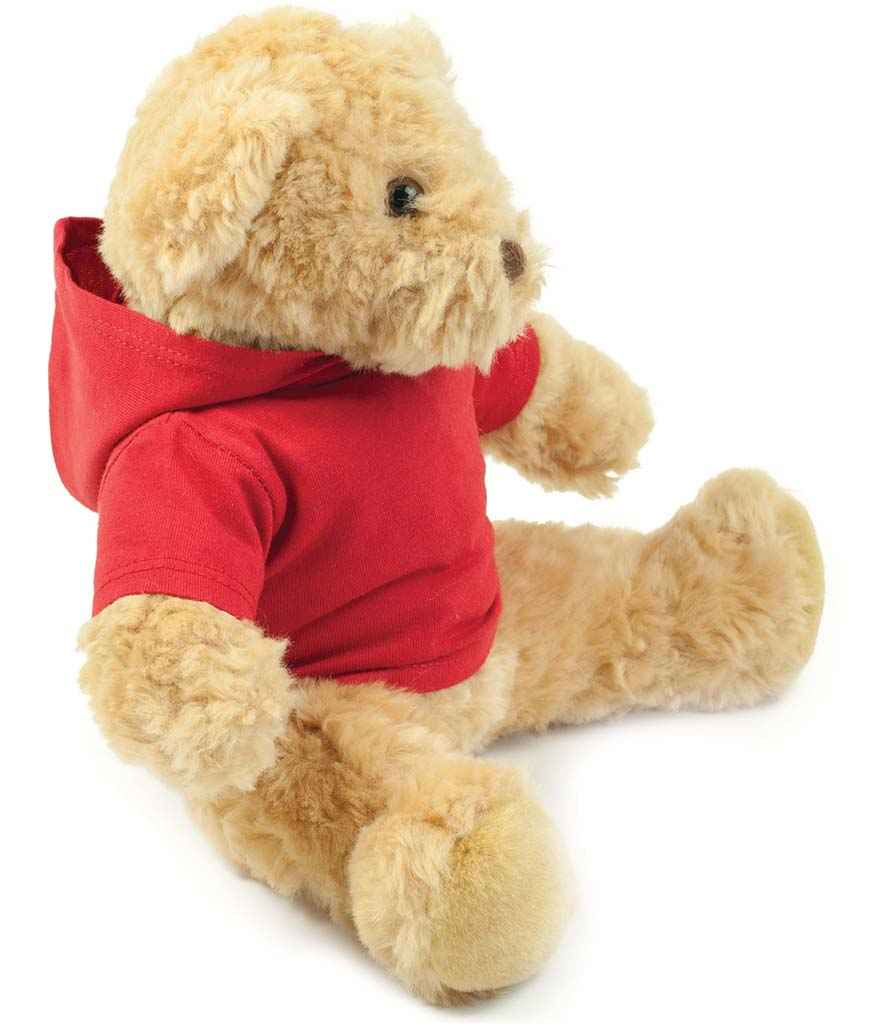 Mumbles Teddy Hoodie in Red by Mumbles — Custom branded clothing by Print Press, featuring premium embroidery produced in our specialist print lab in the UK.