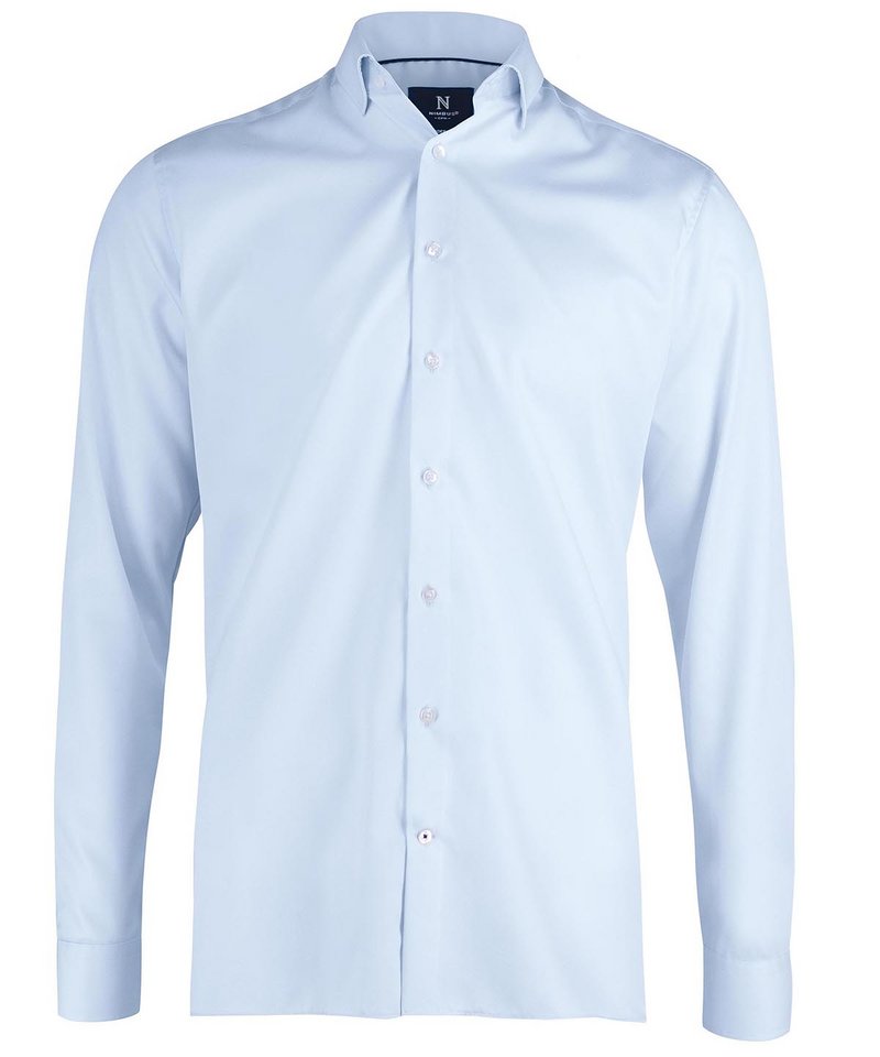 Portland Shirt in Light Blue by Nimbus — Custom branded clothing by Print Press, featuring premium embroidery produced in our specialist print lab in the UK.