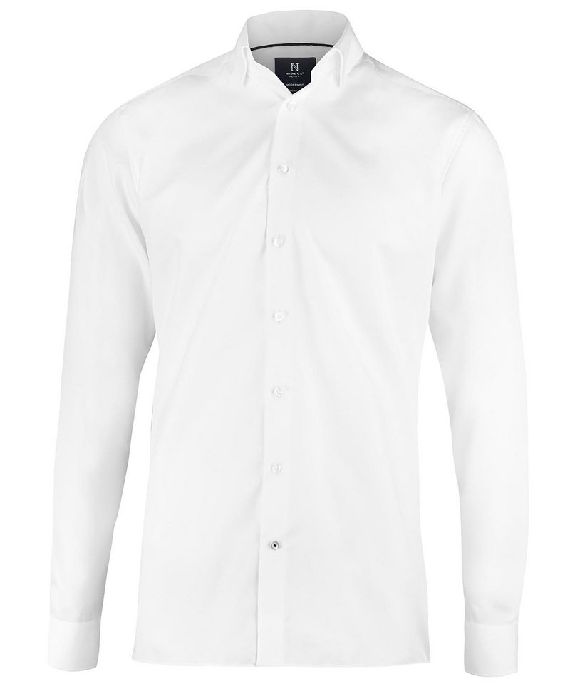 Portland Shirt in White by Nimbus — Custom branded clothing by Print Press, featuring premium embroidery produced in our specialist print lab in the UK.