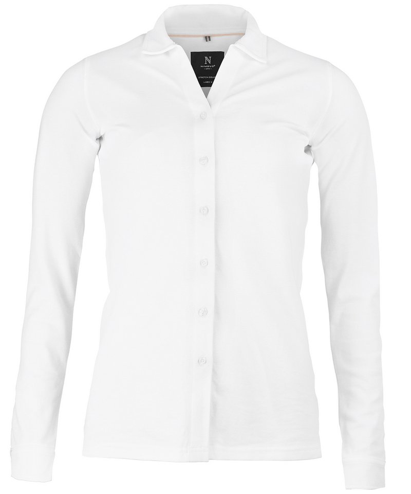 Women's Kingston Casual Shirt in White by Nimbus — Custom branded clothing by Print Press, featuring premium embroidery produced in our specialist print lab in the UK.