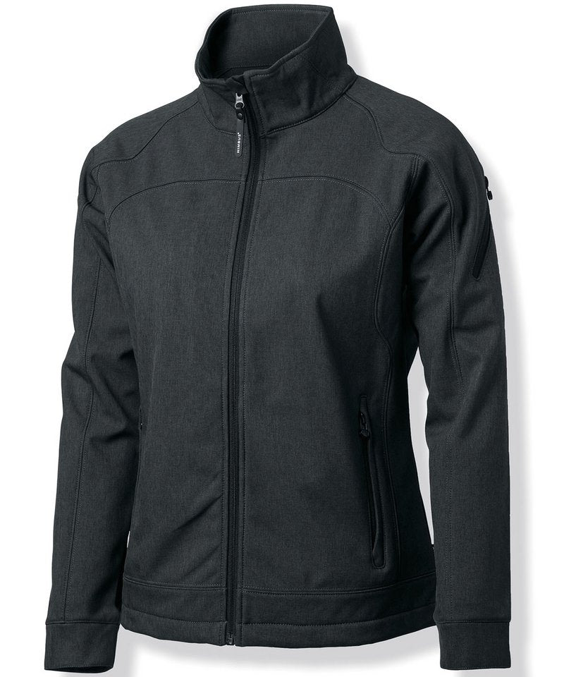 Women's Duxbury Softshell in Grey Melange by Nimbus — Custom branded clothing by Print Press, featuring premium embroidery produced in our specialist print lab in the UK.