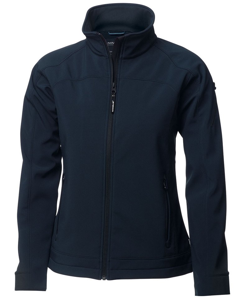 Women's Duxbury Softshell in Navy by Nimbus — Custom branded clothing by Print Press, featuring premium embroidery produced in our specialist print lab in the UK.