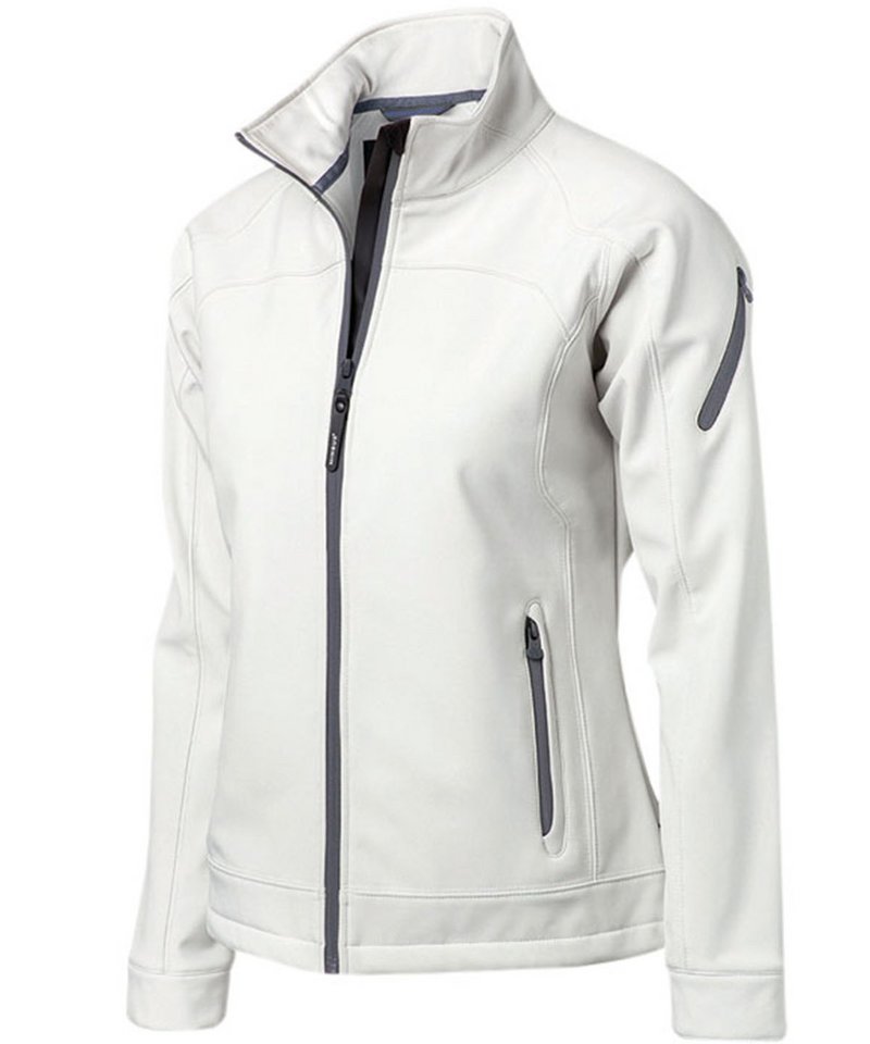 Women's Duxbury Softshell in White by Nimbus — Custom branded clothing by Print Press, featuring premium embroidery produced in our specialist print lab in the UK.