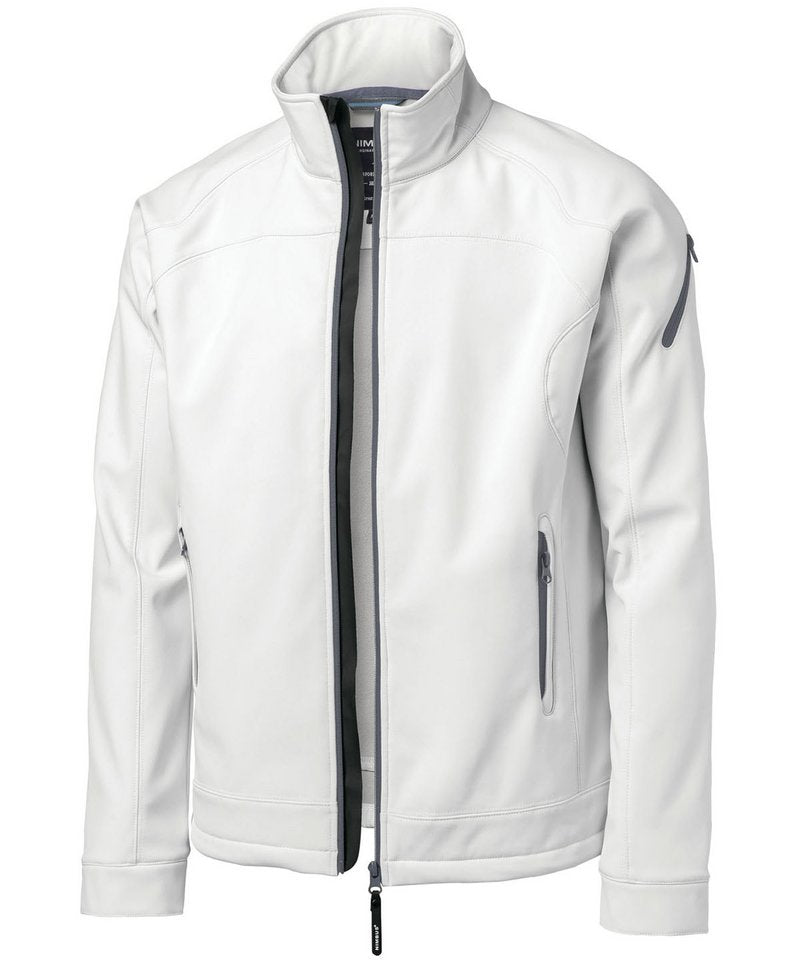 Duxbury Softshell in White by Nimbus — Custom branded clothing by Print Press, featuring premium embroidery produced in our specialist print lab in the UK.
