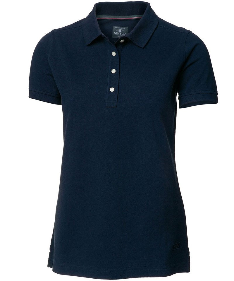 Women's Yale Polo in Navy by Nimbus — Custom branded clothing by Print Press, featuring premium embroidery produced in our specialist print lab in the UK.