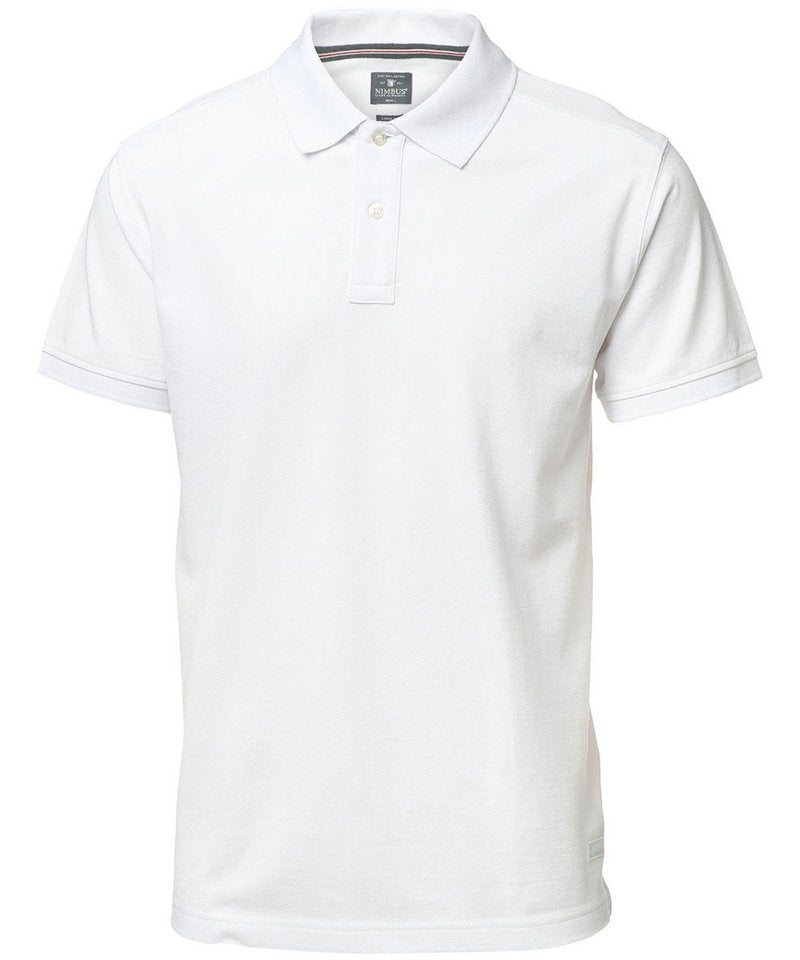 Yale Polo in White by Nimbus — Custom branded clothing by Print Press, featuring premium embroidery produced in our specialist print lab in the UK.