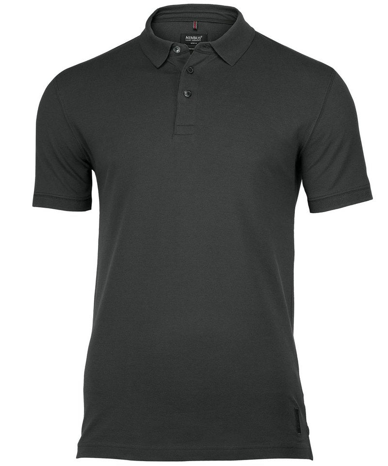Harvard Stretch Deluxe Polo Shirt in Charcoal by Nimbus — Custom branded clothing by Print Press, featuring premium embroidery produced in our specialist print lab in the UK.