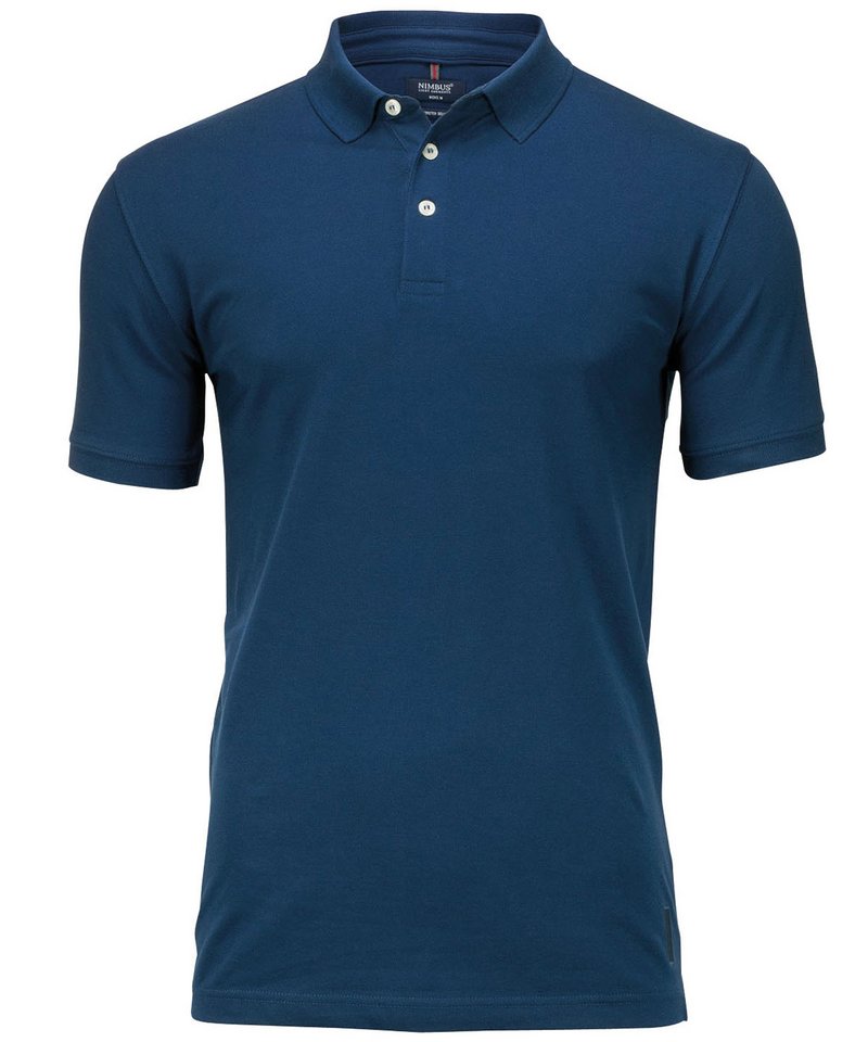 Harvard Stretch Deluxe Polo Shirt in Indigo Blue by Nimbus — Custom branded clothing by Print Press, featuring premium embroidery produced in our specialist print lab in the UK.