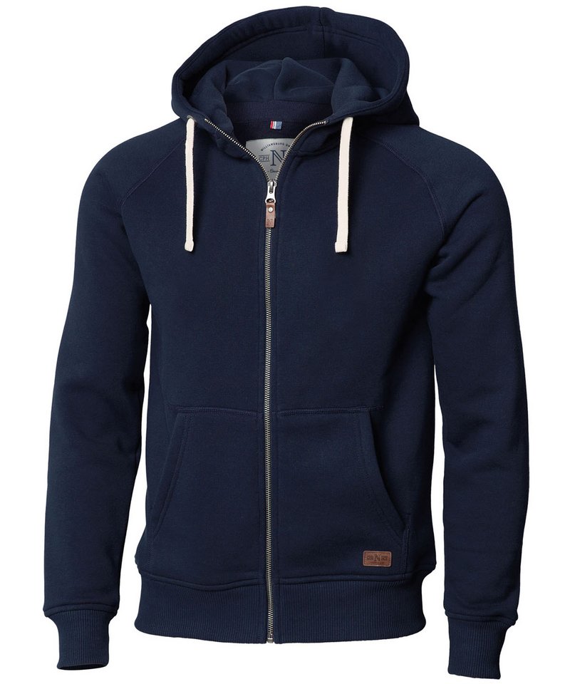 Williamsburg Fashionable Hooded Sweatshirt in Navy by Nimbus — Custom branded clothing by Print Press, featuring premium embroidery produced in our specialist print lab in the UK.