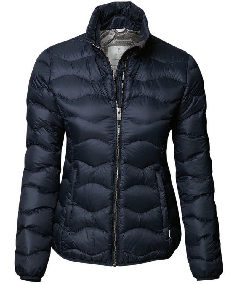 Women's Sierra Down Jacket in Navy by Nimbus — Custom branded clothing by Print Press, featuring premium embroidery produced in our specialist print lab in the UK.