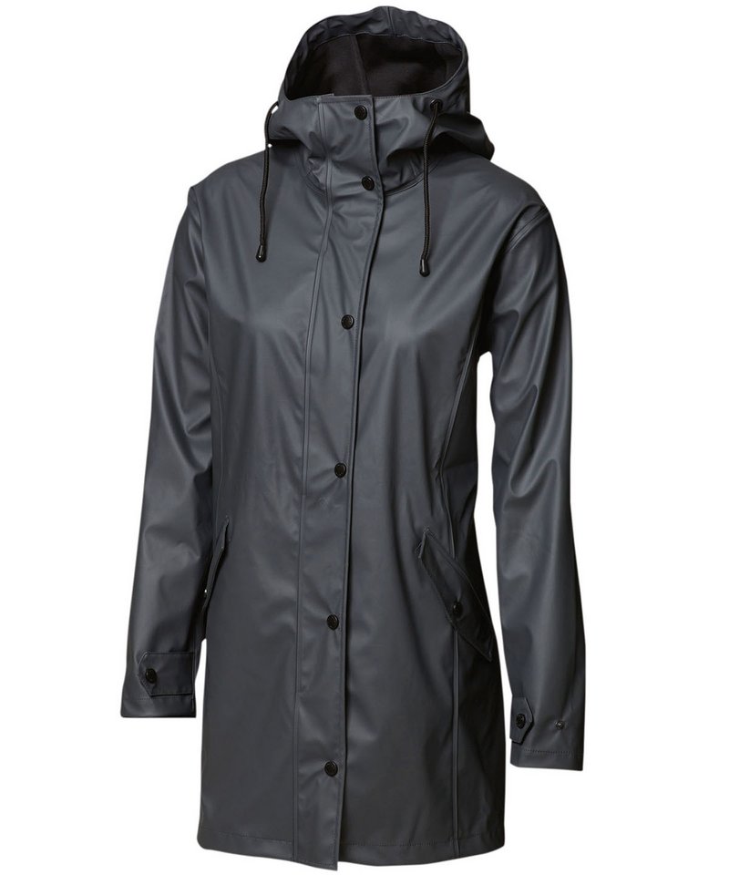 Women's Huntington Fashion Raincoat in Charcoal by Nimbus — Custom branded clothing by Print Press, featuring premium embroidery produced in our specialist print lab in the UK.