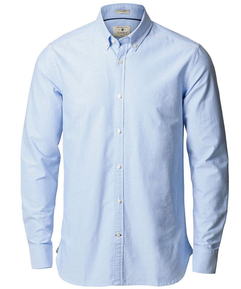 Rochester Oxford Shirt Slim Fit in Light Blue by Nimbus — Custom branded clothing by Print Press, featuring premium embroidery produced in our specialist print lab in the UK.