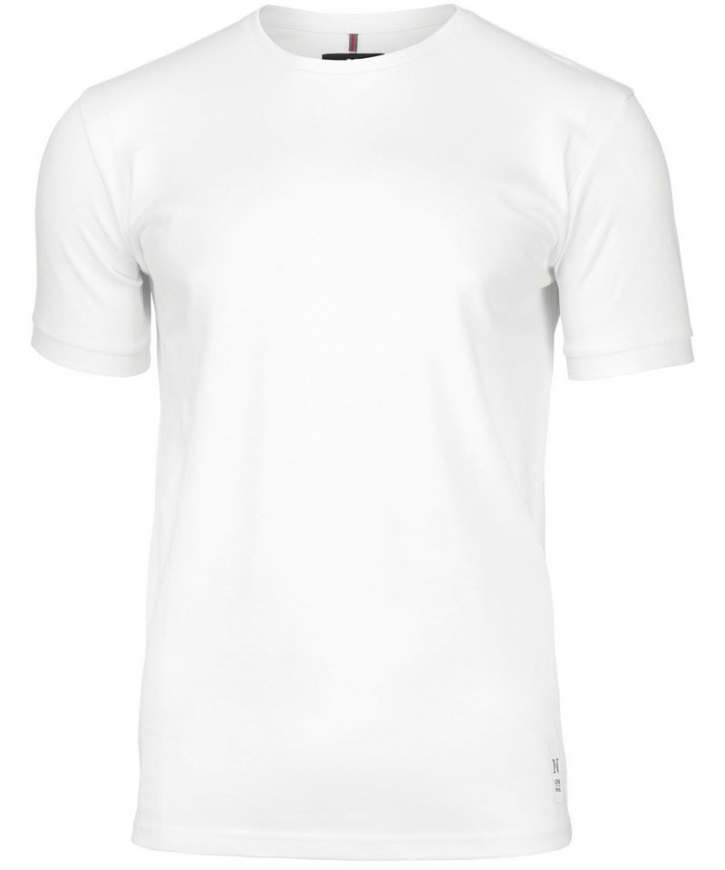 Danbury Pique Tee in White by Nimbus — Custom branded clothing by Print Press, featuring premium embroidery produced in our specialist print lab in the UK.