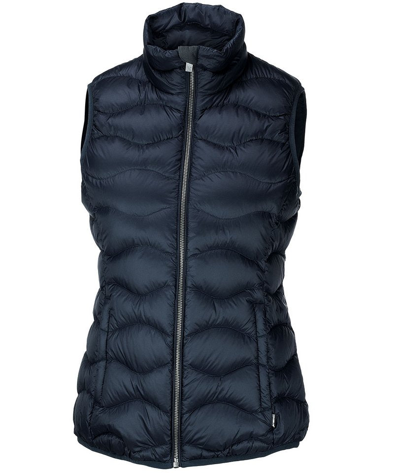 Woman's Vermont Down Gilet in Midnight Blue by Nimbus — Custom branded clothing by Print Press, featuring premium embroidery produced in our specialist print lab in the UK.