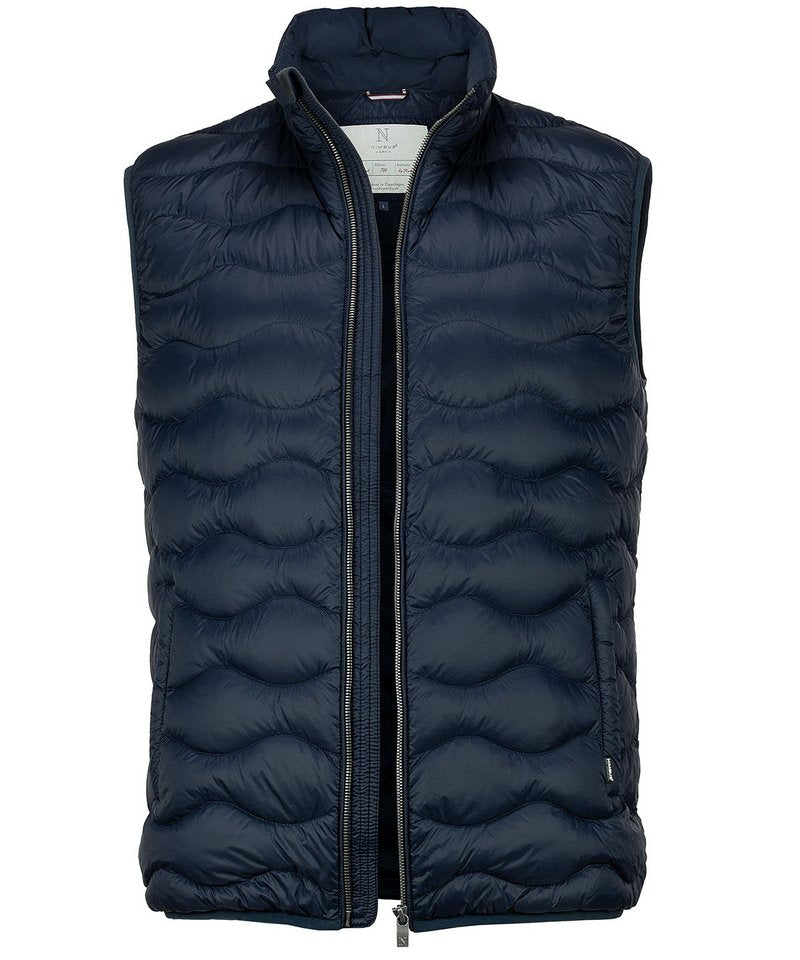 Vermont Down Gilet in Midnight Blue by Nimbus — Custom branded clothing by Print Press, featuring premium embroidery produced in our specialist print lab in the UK.