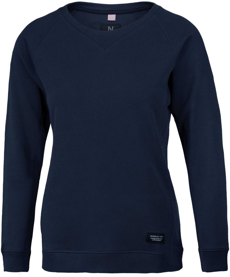Women's Newport Sweatshirt in Navy by Nimbus — Custom branded clothing by Print Press, featuring premium embroidery produced in our specialist print lab in the UK.