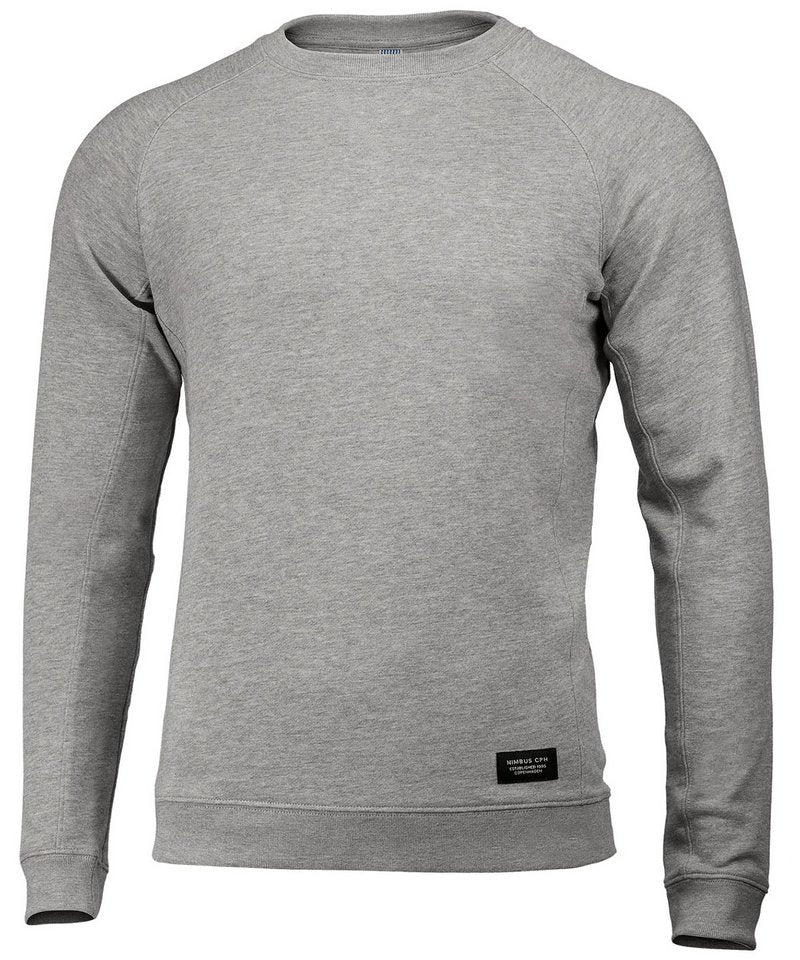 Newport Sweatshirt in Grey Melange by Nimbus — Custom branded clothing by Print Press, featuring premium embroidery produced in our specialist print lab in the UK.