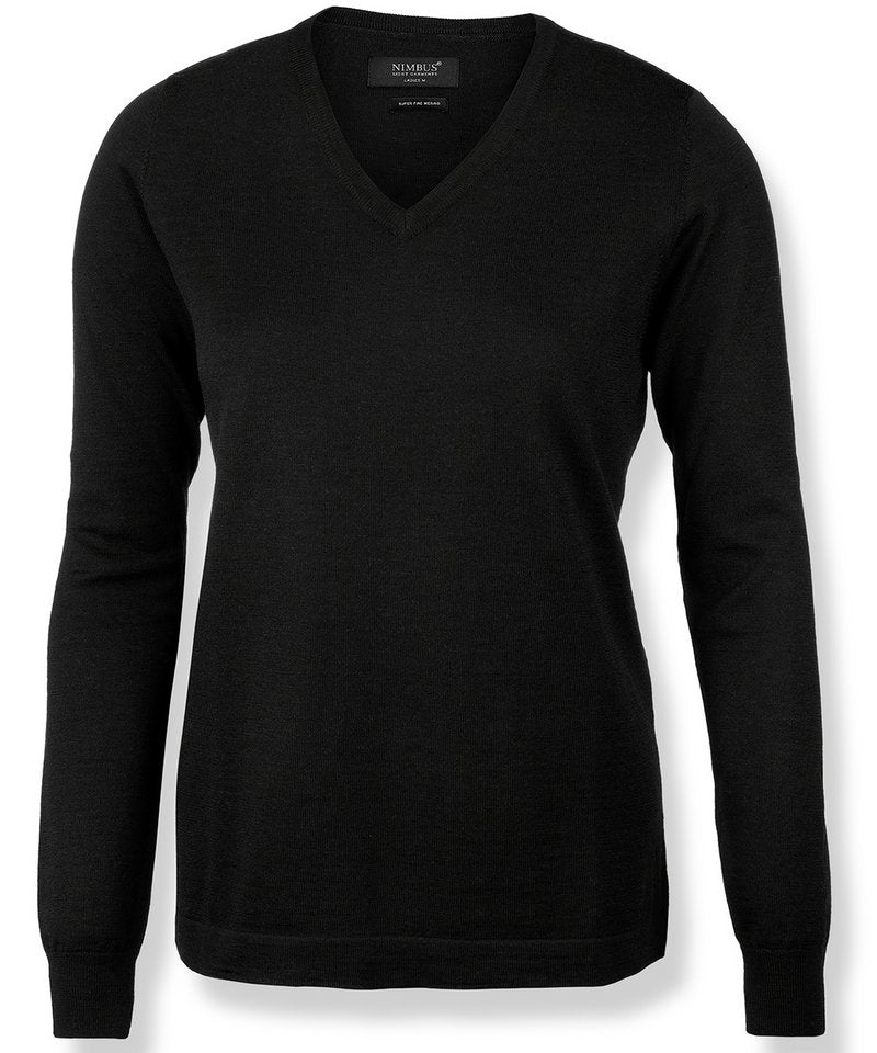 Women's Ashbury Knit in Black by Nimbus — Custom branded clothing by Print Press, featuring premium embroidery produced in our specialist print lab in the UK.