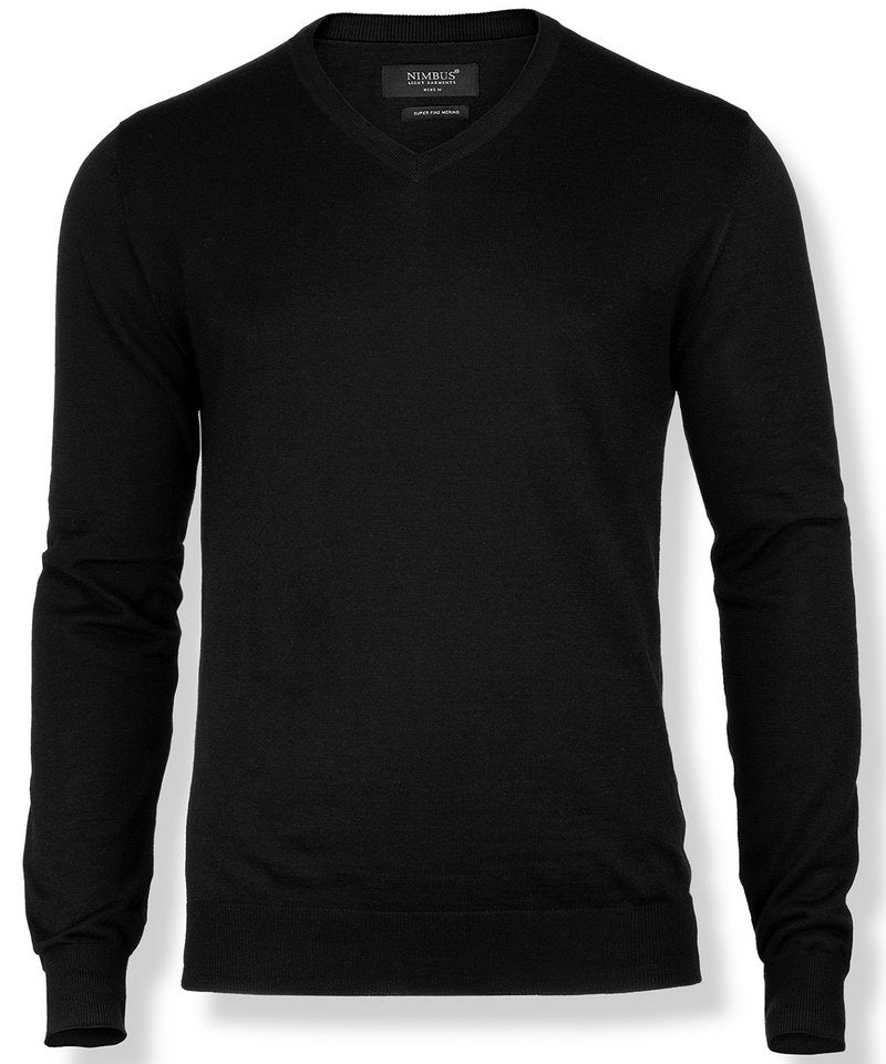 Ashbury Knit in Black by Nimbus — Custom branded clothing by Print Press, featuring premium embroidery produced in our specialist print lab in the UK.