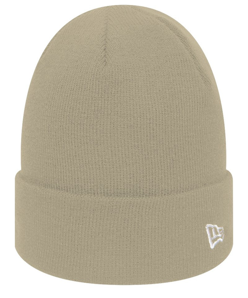 New Era Flag Knit Beanie in One size Stone by New Era — Custom branded clothing by Print Press, featuring premium embroidery produced in our specialist print lab in the UK.