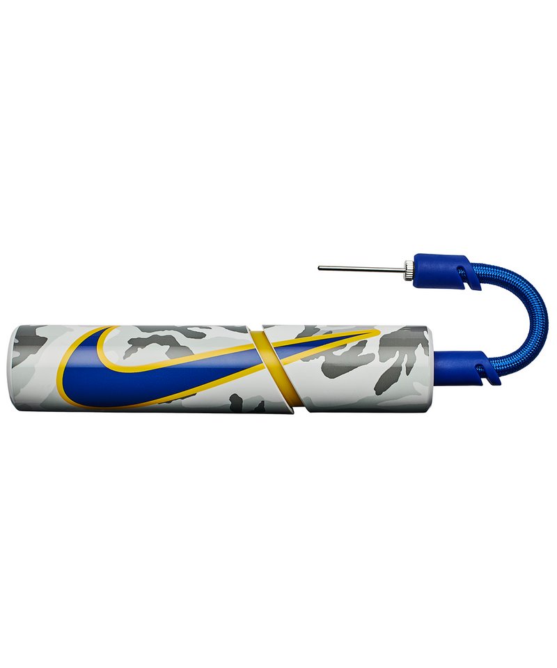 Essential Ball Pump Intl in One size White Amarillo Game Royal by Nike — Custom branded clothing by Print Press, featuring premium embroidery produced in our specialist print lab in the UK.