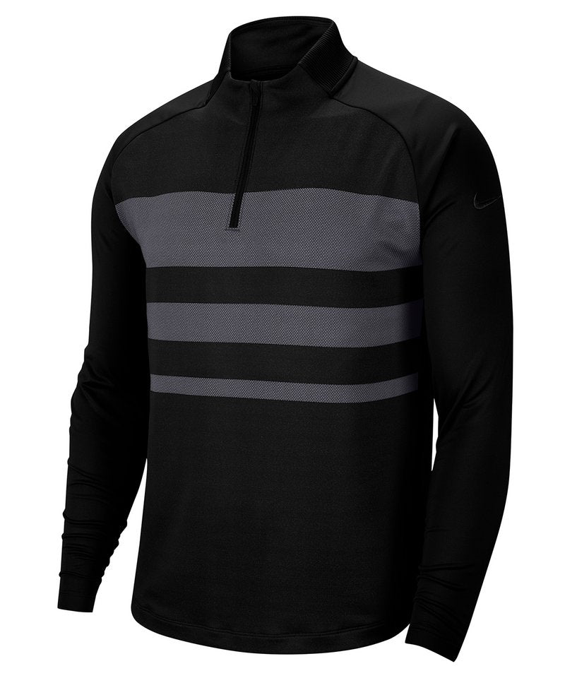 Nike Dry Vapor Top Half Zip in Black Dark Grey by Nike — Custom branded clothing by Print Press, featuring premium embroidery produced in our specialist print lab in the UK.