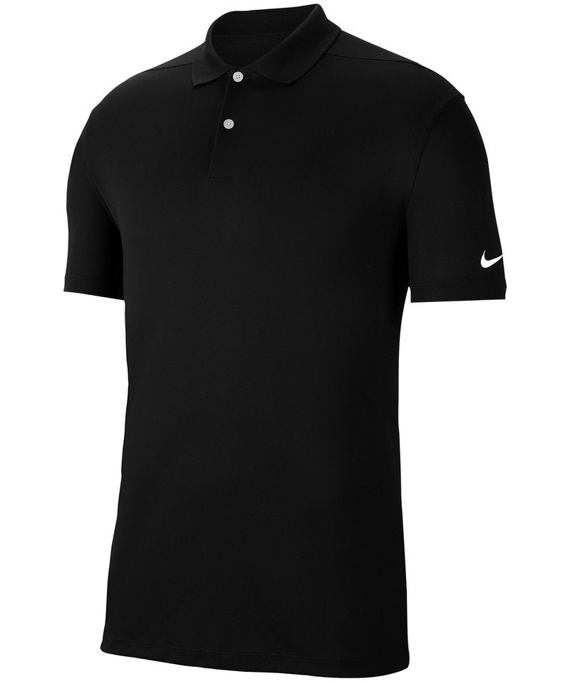 Nike Dry Victory Polo Solid in Black by Nike — Custom branded clothing by Print Press, featuring premium embroidery produced in our specialist print lab in the UK.