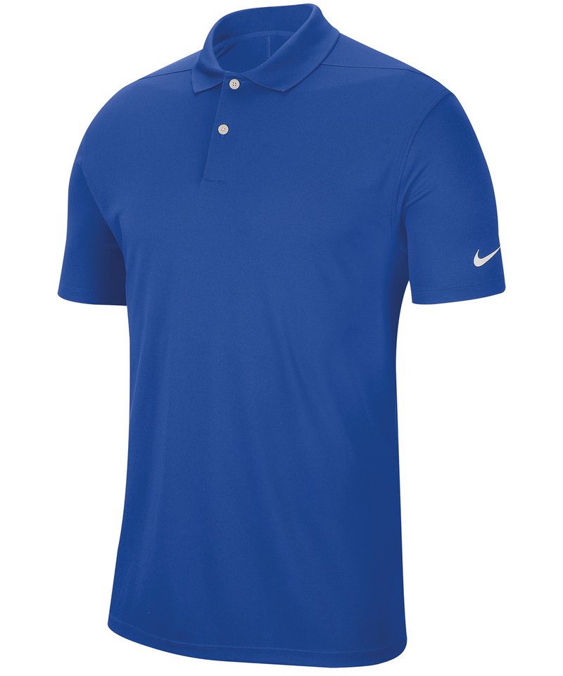 Nike Dry Victory Polo Solid in Game Royal by Nike — Custom branded clothing by Print Press, featuring premium embroidery produced in our specialist print lab in the UK.