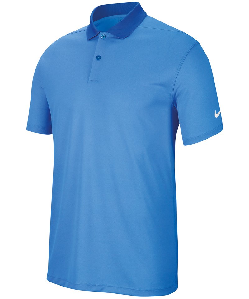 Nike Dry Victory Polo Solid in University Blue by Nike — Custom branded clothing by Print Press, featuring premium embroidery produced in our specialist print lab in the UK.