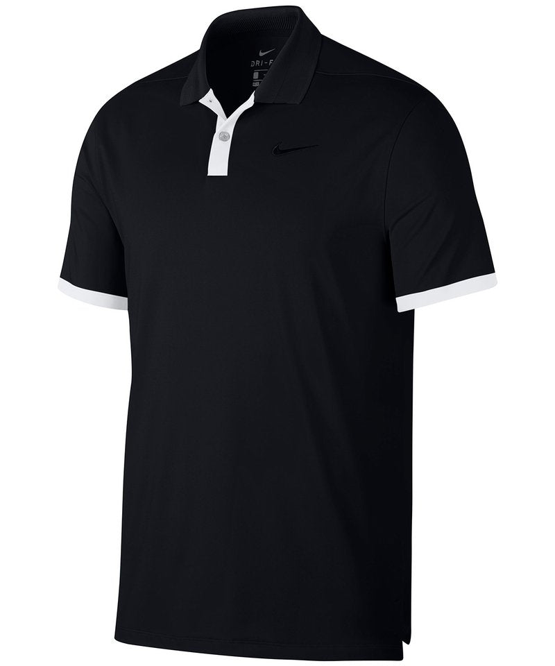 Dry Vapor Colour Block Polo in Black White Black by Nike — Custom branded clothing by Print Press, featuring premium embroidery produced in our specialist print lab in the UK.