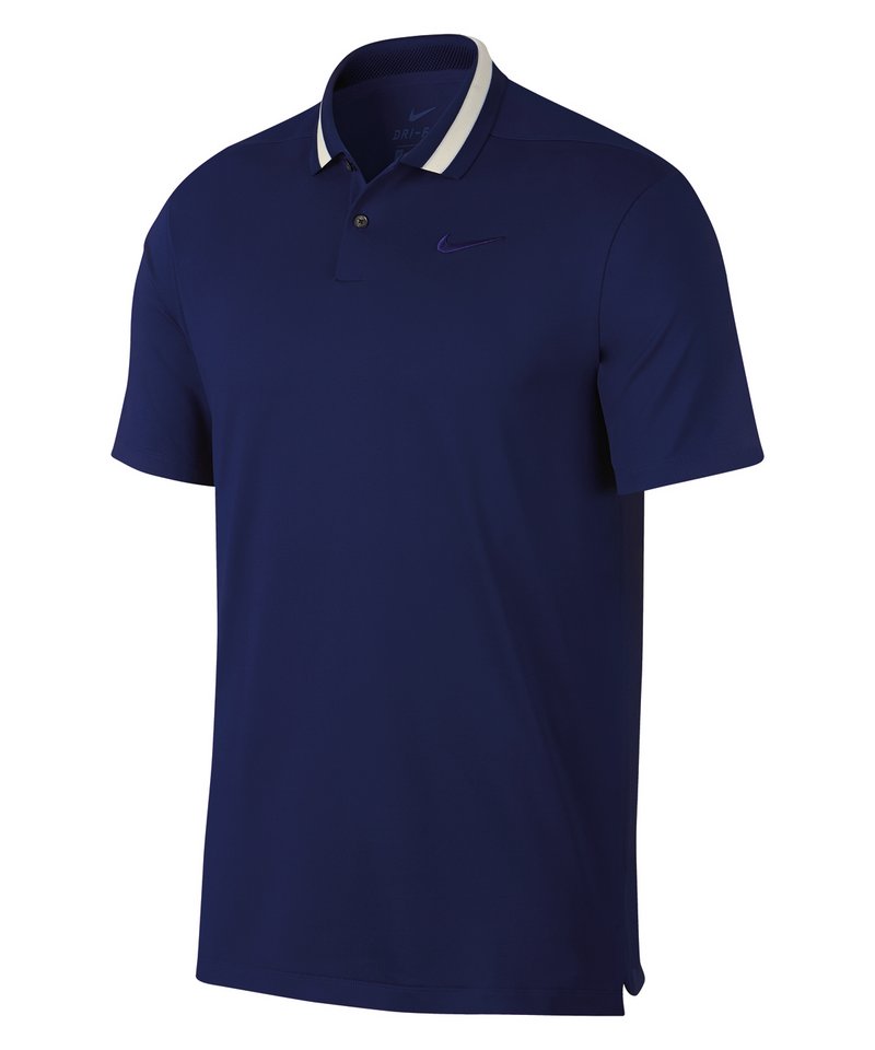 Dry Vapor Colour Block Polo in Blue Void Sail Blue Void by Nike — Custom branded clothing by Print Press, featuring premium embroidery produced in our specialist print lab in the UK.